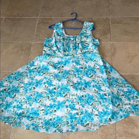 connected apparel Dresses & Skirts - connected apparel Blue Floral Sundress for Girls